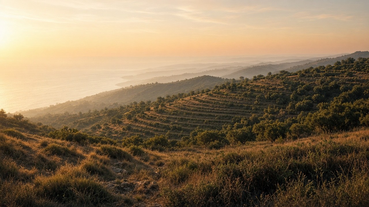 Western terraces where avocado forage runs in September